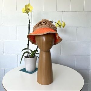 Raffia Crochet Bucket Hat